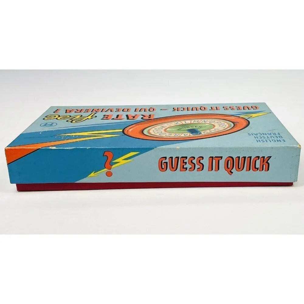 VTG 1950s Rate Fix GUESS IT QUICK Trivia Game English Dutch French COMPLETE EUC